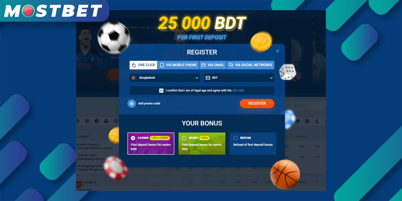 Mostbet Registration options for new users from Bangladesh