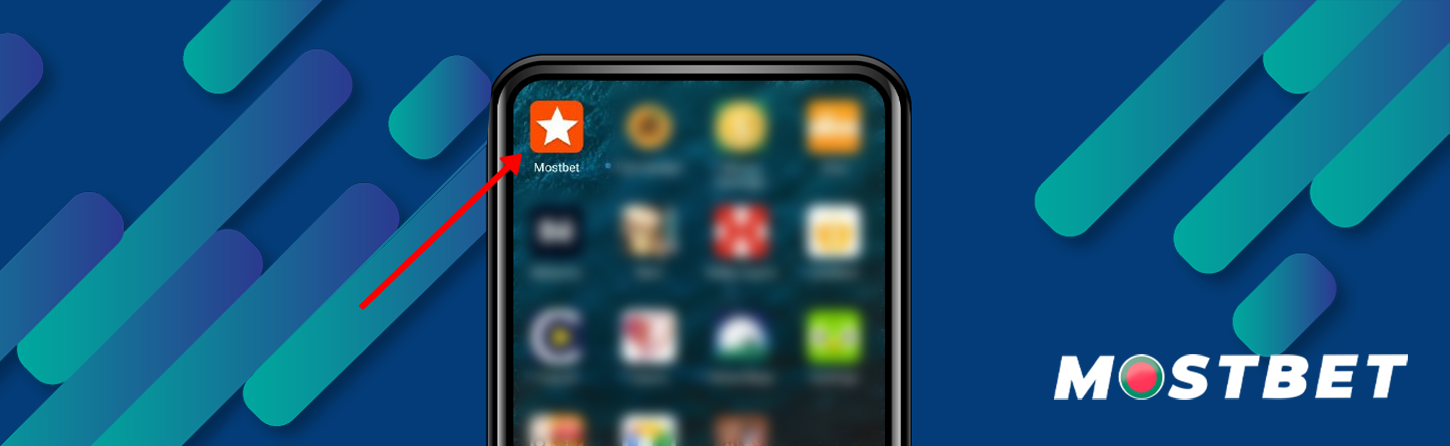 Mostbet app icon in your smartphone